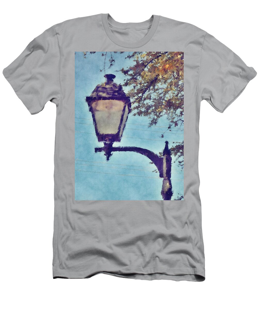 Lamp T-Shirt featuring the digital art Lamp Post by David G Paul