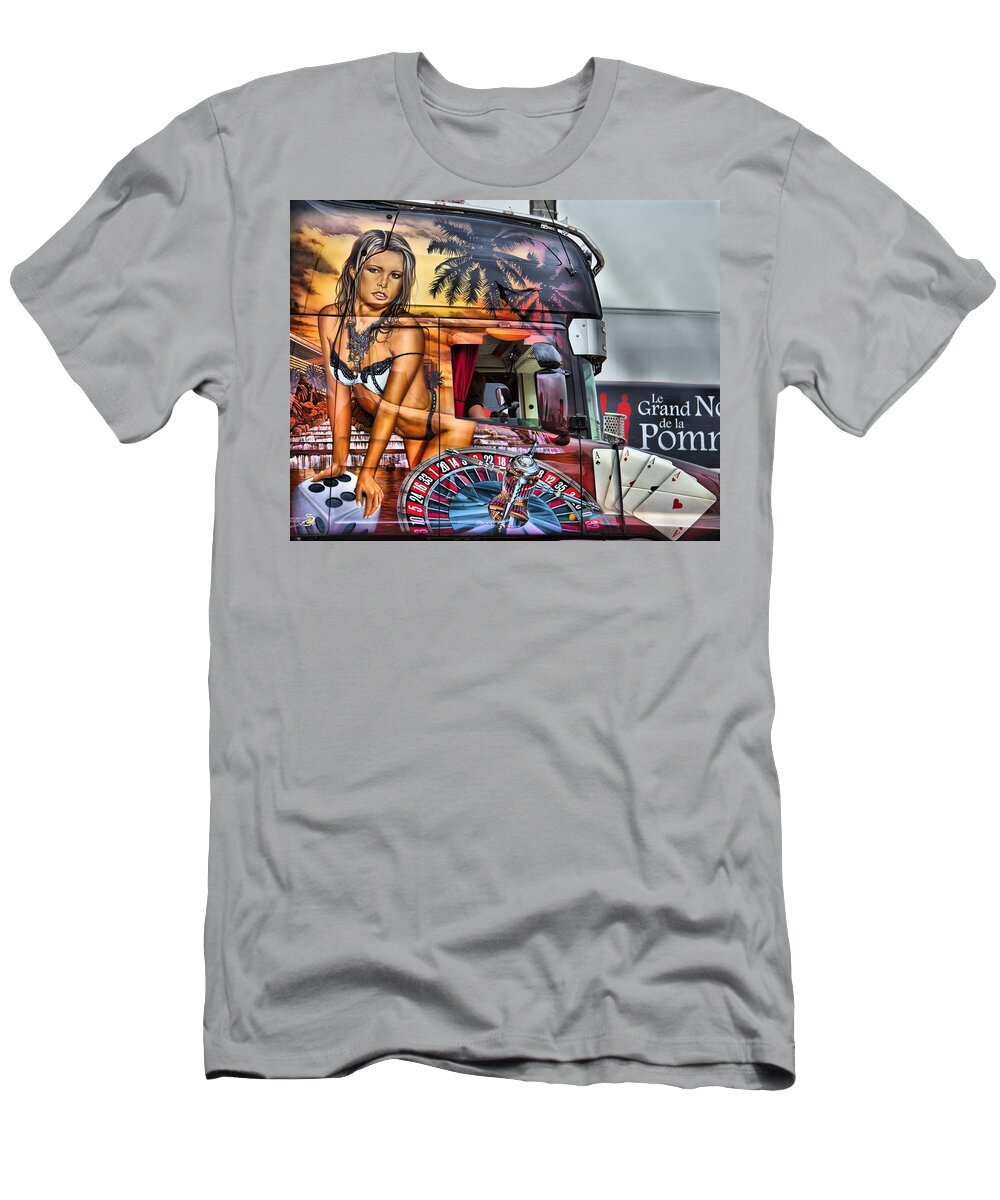 Cab T-Shirt featuring the photograph Las Vegas France by Mick Flynn