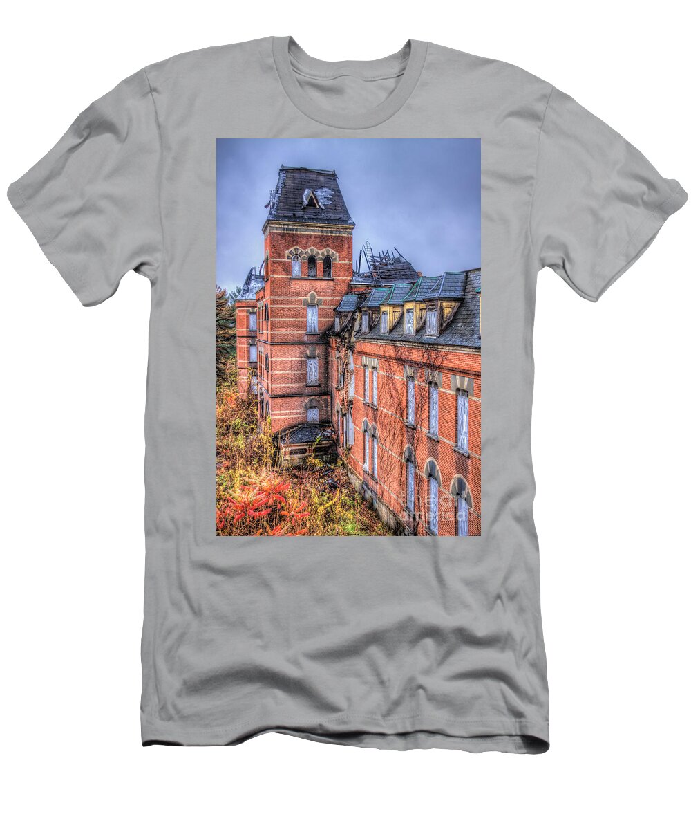  Hudson River Psychiatric Center T-Shirt featuring the photograph Left Standing by Rick Kuperberg Sr