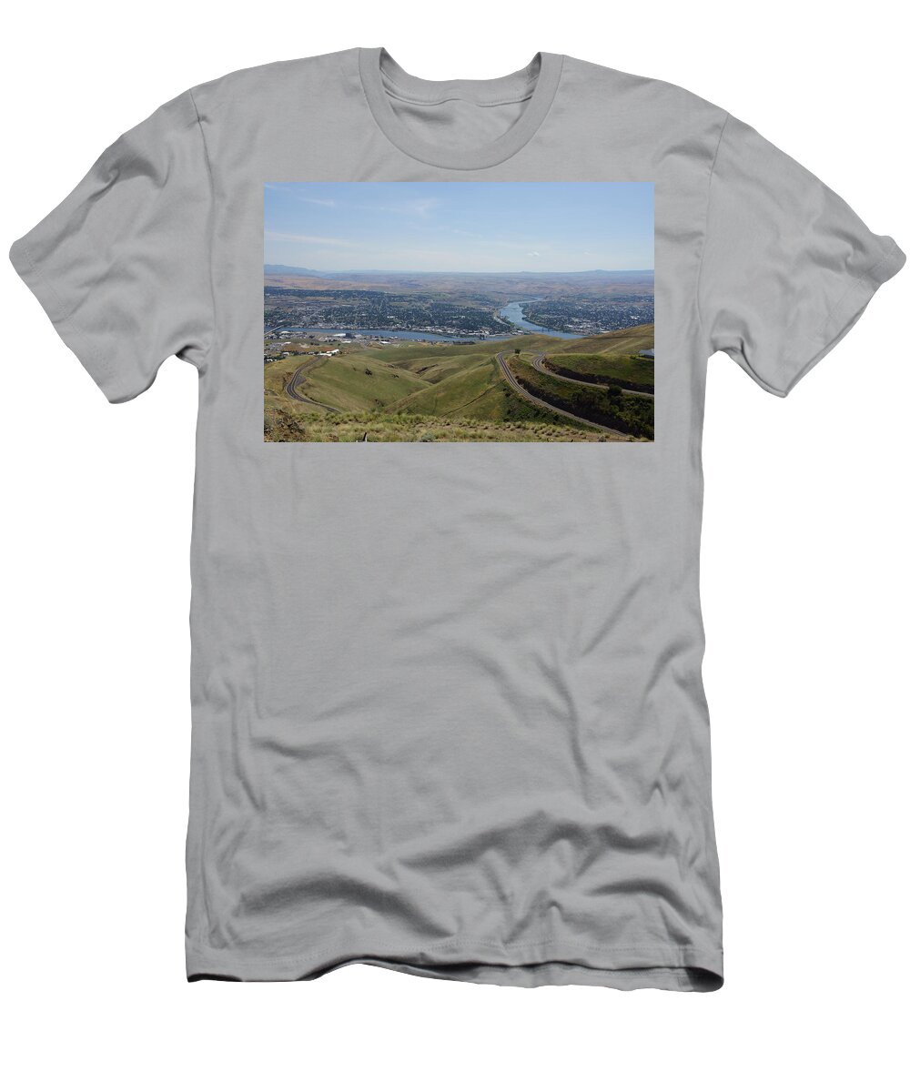 Lewiston Idaho T-Shirt featuring the photograph Lewiston Idaho and Clarkston Washington by Ron Roberts