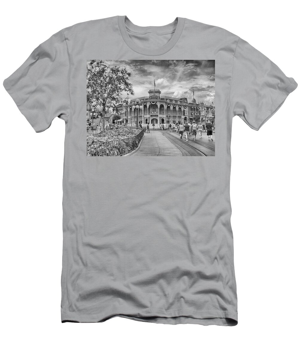 Disney T-Shirt featuring the photograph Life on Main Street by Howard Salmon