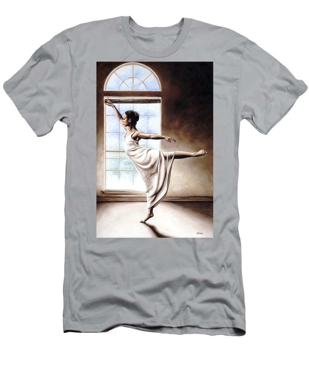 Dance T-Shirt featuring the painting Light Elegance by Richard Young