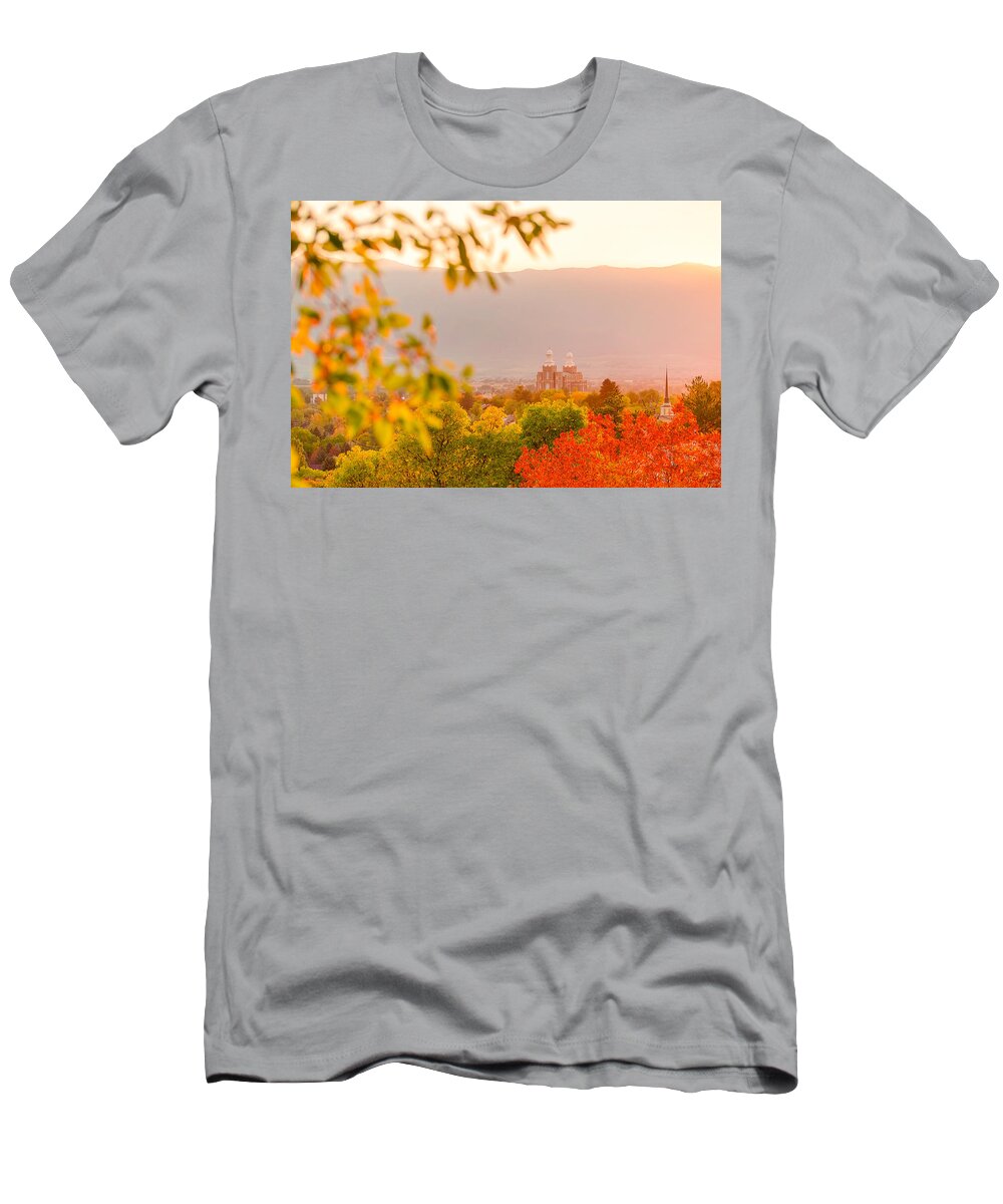 Logan Temple T-Shirt featuring the photograph Logan Temple by Emily Dickey