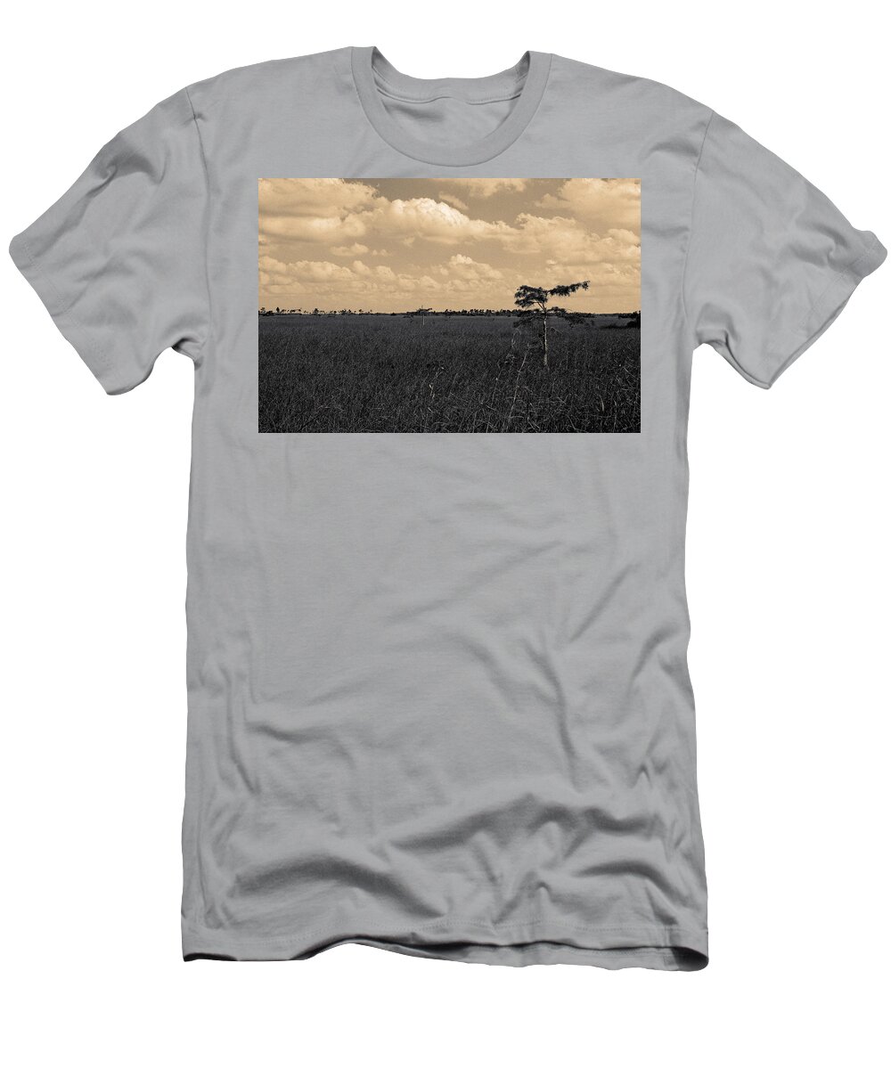 Big Cypress National Preserve T-Shirt featuring the photograph Lone Cypress II by Gary Dean Mercer Clark