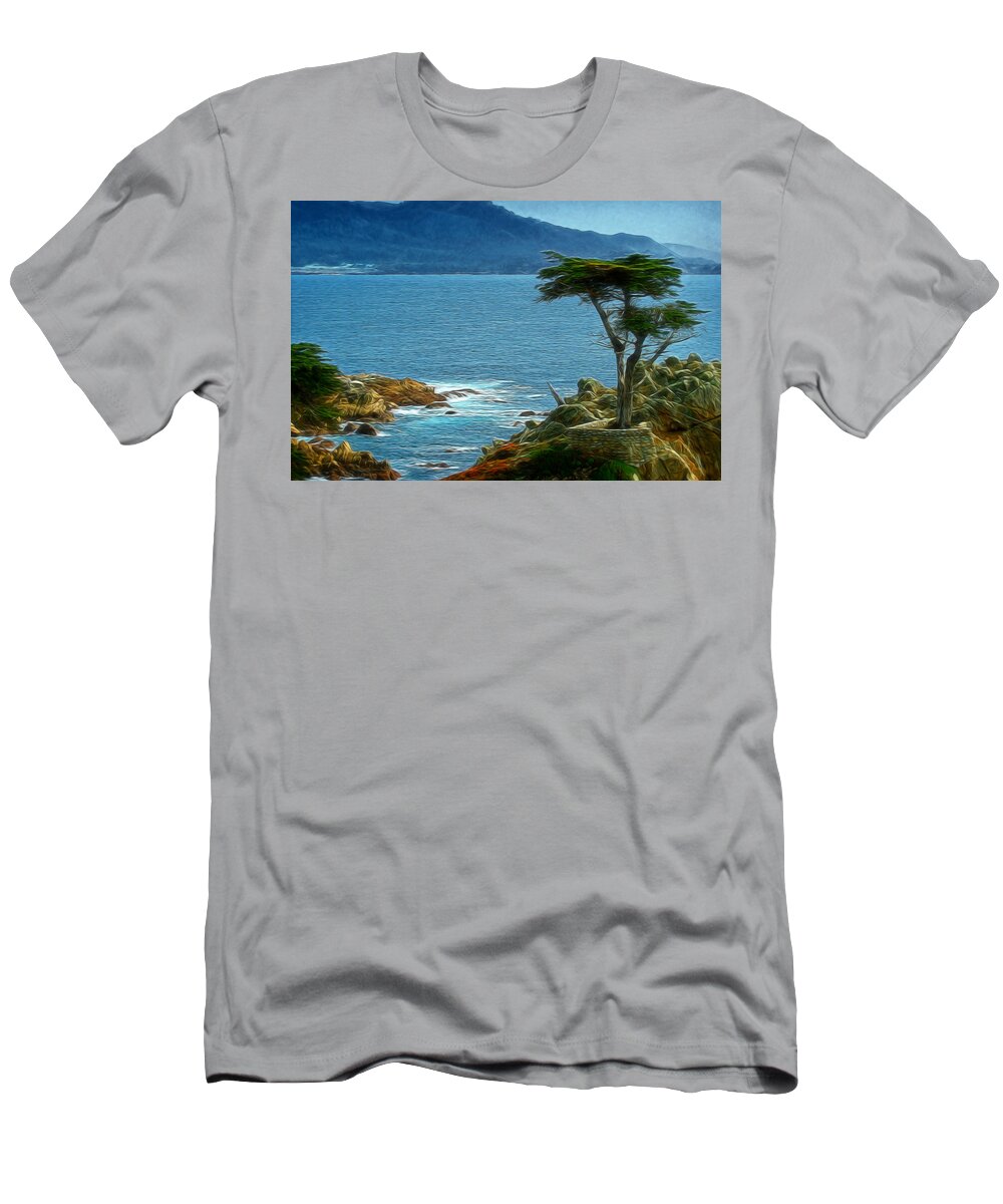 Lone Cyprus T-Shirt featuring the digital art Lone Cyprus Digital Art by Ernest Echols
