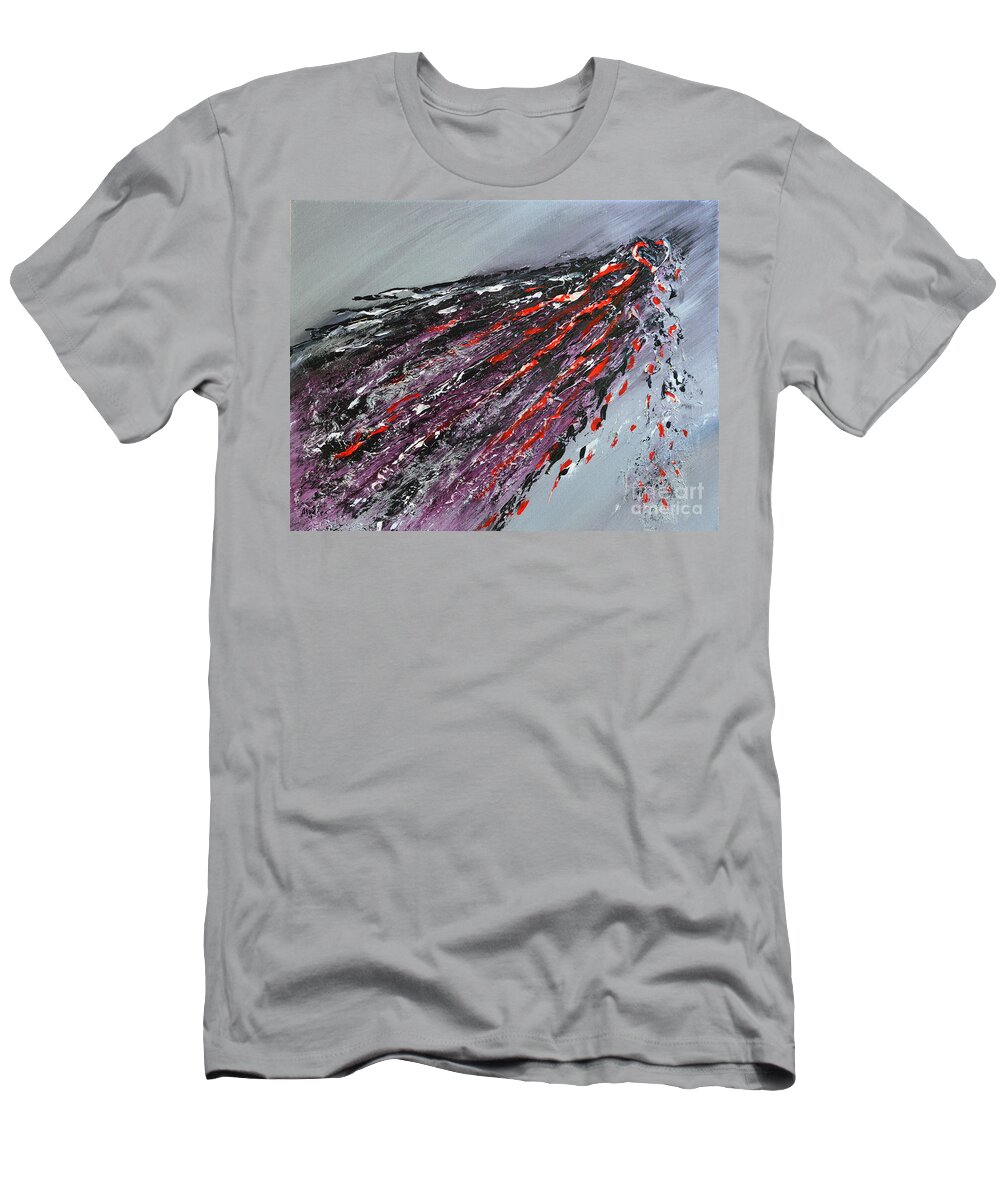 Abstract T-Shirt featuring the painting Long Gone Lover by Alys Caviness-Gober