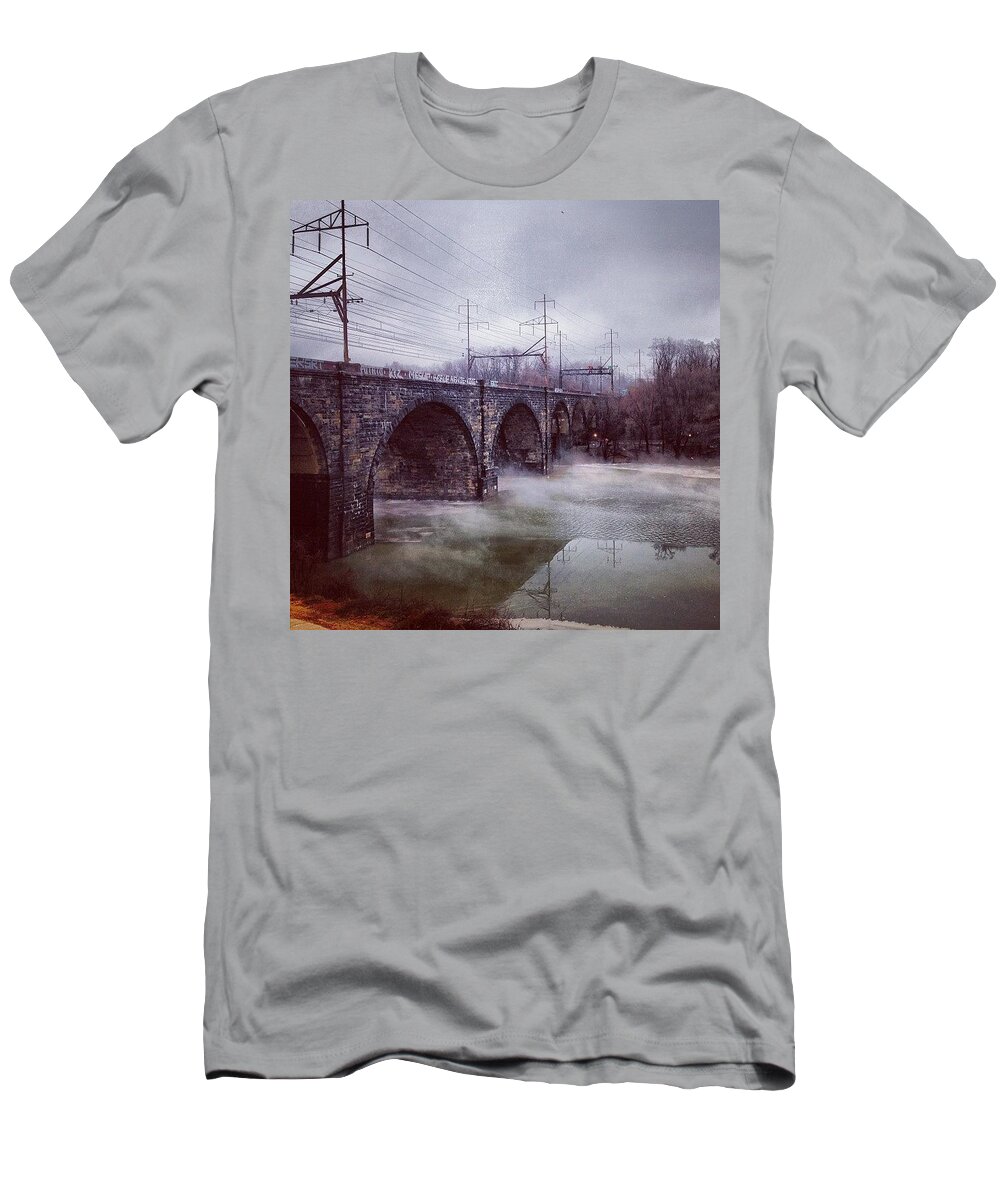 Schyulkill T-Shirt featuring the photograph Looking Down by Katie Cupcakes