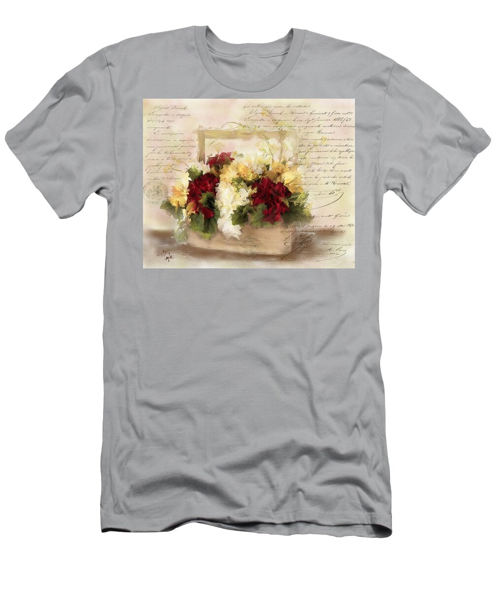 Nature T-Shirt featuring the painting Love Letters by Colleen Taylor