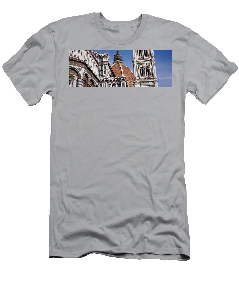 Photography T-Shirt featuring the photograph Low Angle View Of A Cathedral, Duomo by Panoramic Images
