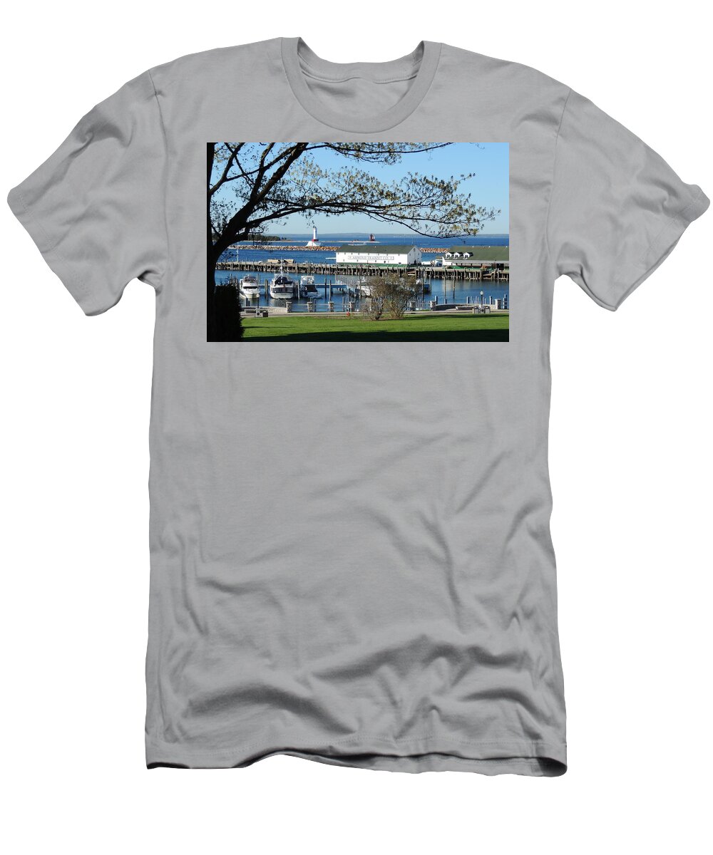 Mackinac Island T-Shirt featuring the photograph Mackinac Island Harbor by Keith Stokes