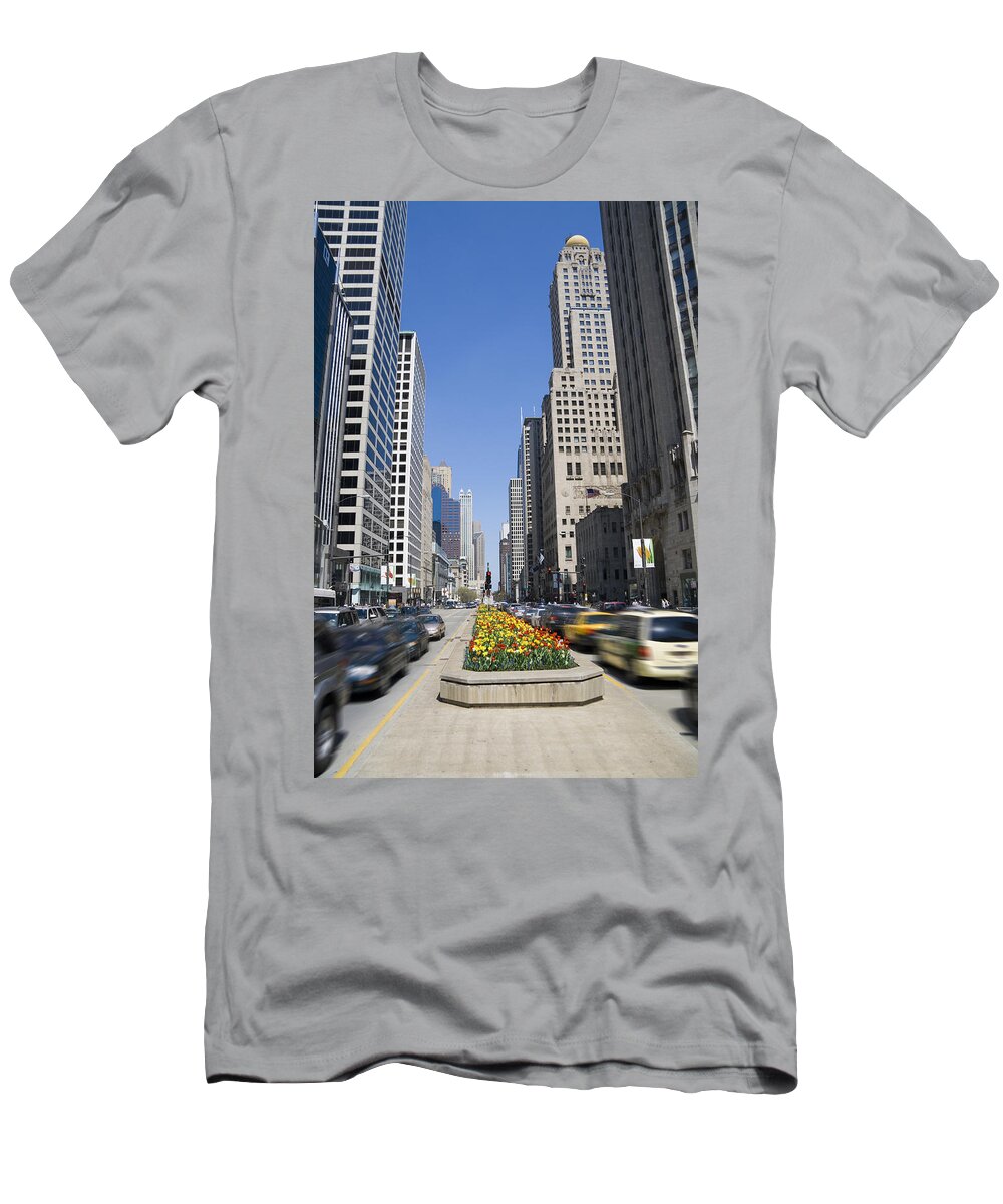 Chicago T-Shirt featuring the photograph Magnifiscent Mile by Alexey Stiop