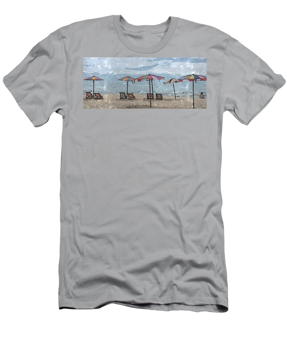 Beach T-Shirt featuring the photograph Malazy Day at the Beach by Al Harden