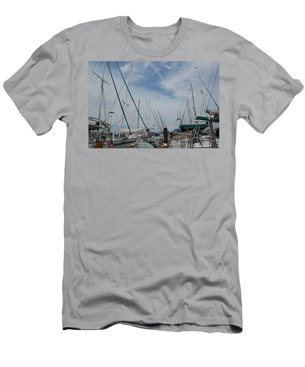 Sailboats T-Shirt featuring the photograph Marina Life by Christopher James