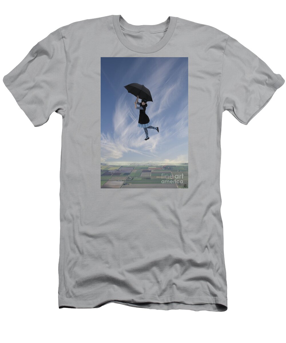 Mary Poppins T-Shirt featuring the digital art Mary Poppins by Linda Lees