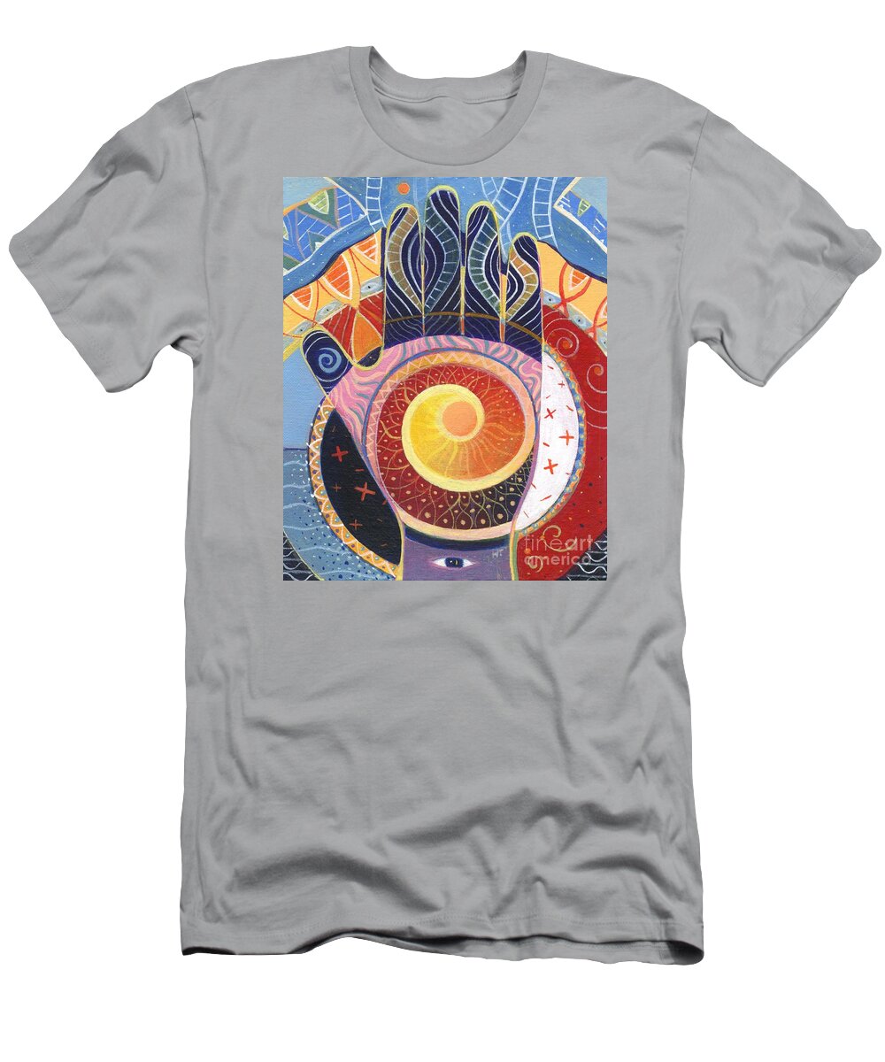 Hand T-Shirt featuring the painting May You Always Find Your Way by Helena Tiainen