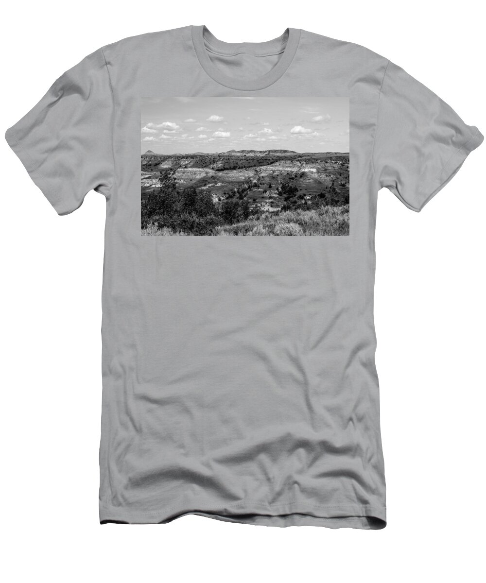 Badlands T-Shirt featuring the photograph Medora 17 by Chad Rowe