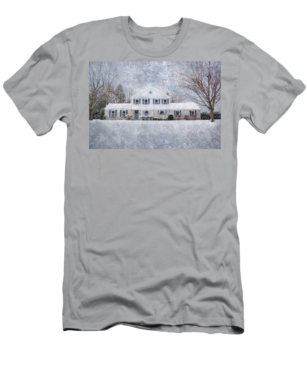 Christmas T-Shirt featuring the photograph Wintry Holiday by Shelley Neff