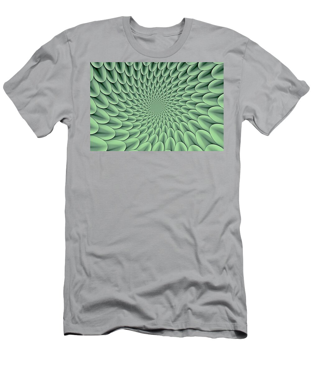 Dahlia T-Shirt featuring the digital art Mint Dahlia by Doug Morgan