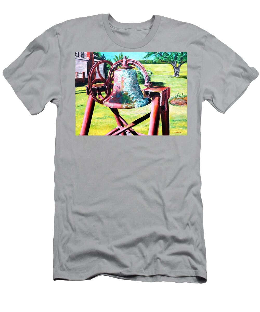 Bell T-Shirt featuring the painting Mississippi Plantation Bell by Karl Wagner