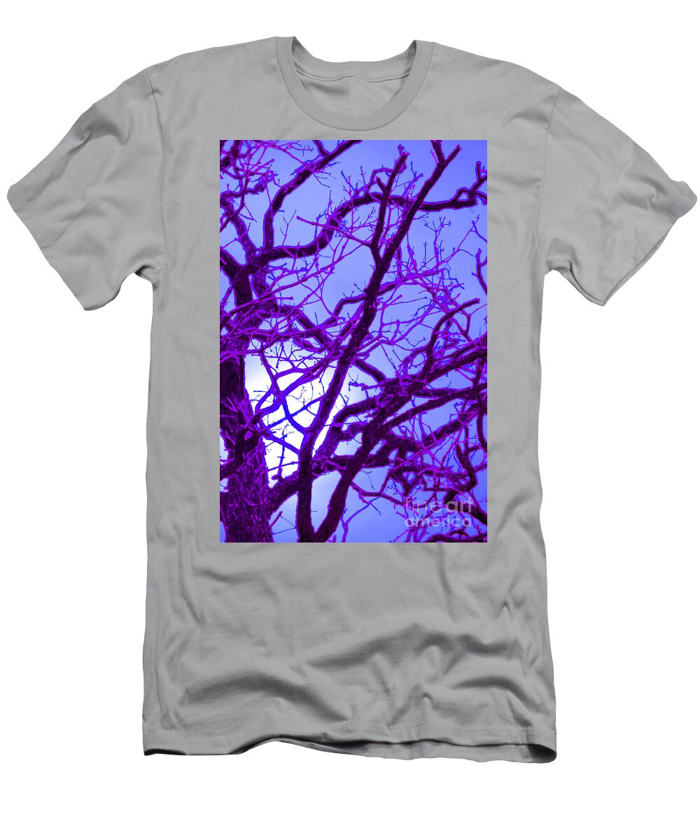 First Star Art T-Shirt featuring the photograph Moon Tree purple by First Star Art