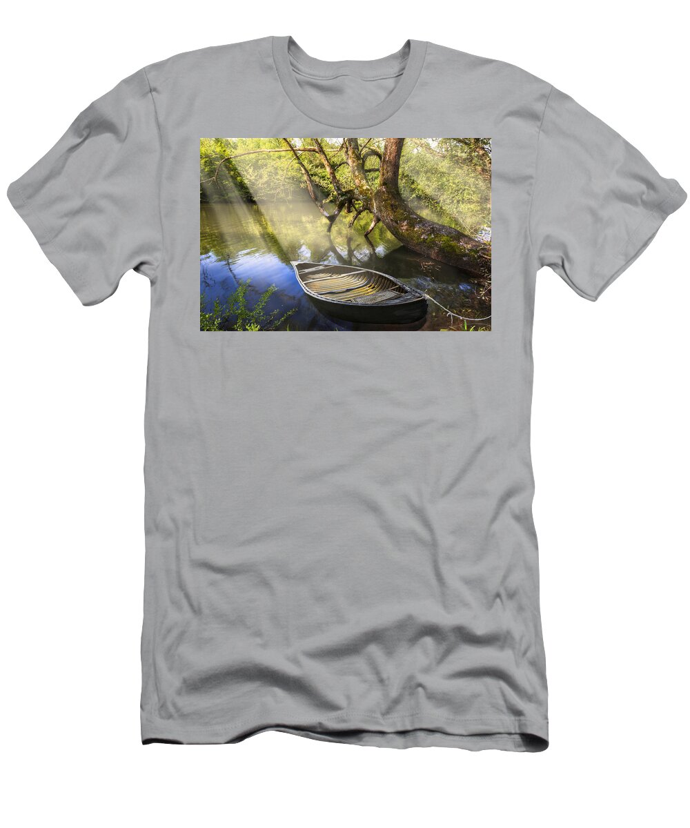 Appalachia T-Shirt featuring the photograph Morning Mists by Debra and Dave Vanderlaan