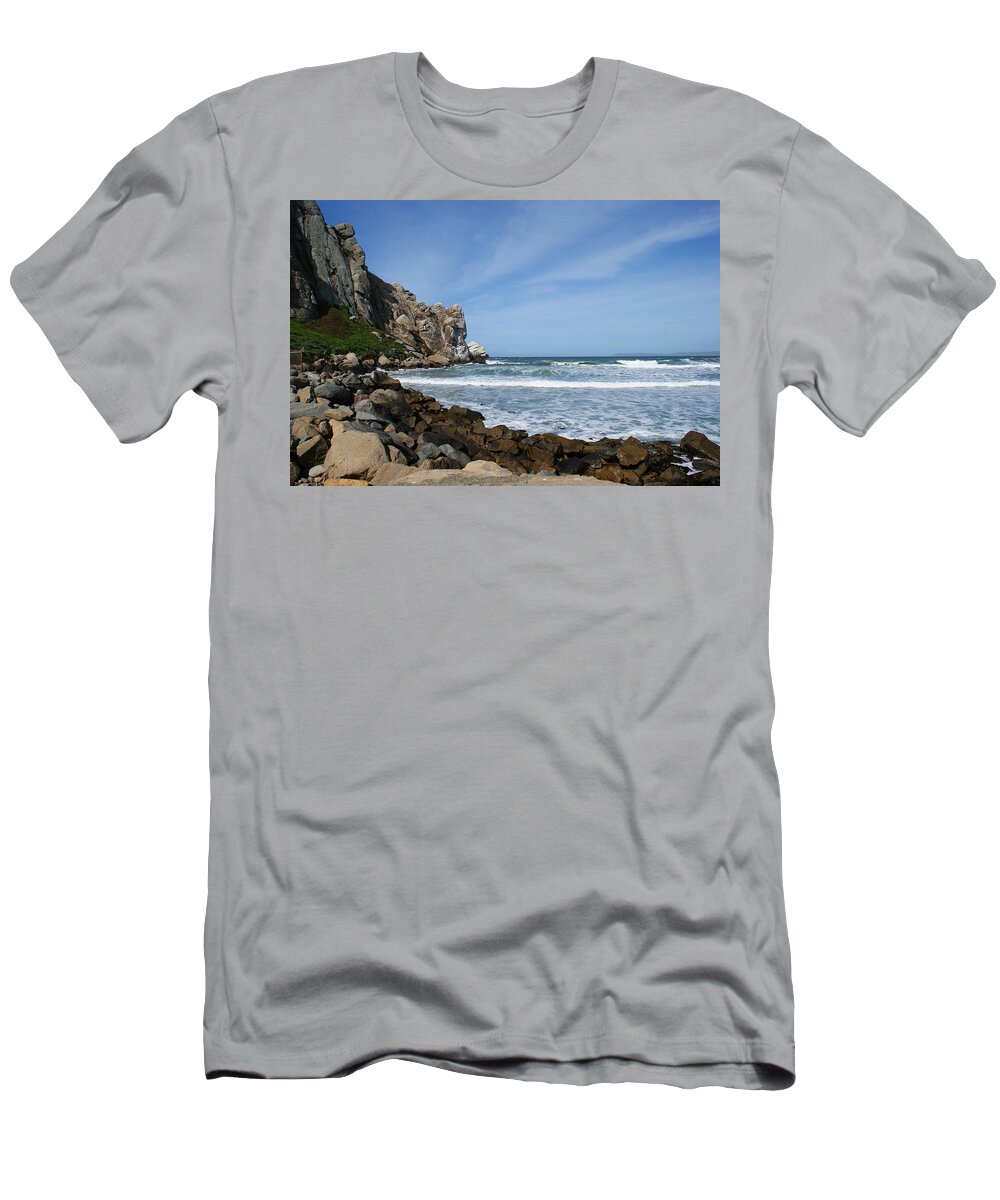 Morro Bay California T-Shirt featuring the photograph Morro Bay Rock by Ernest Echols