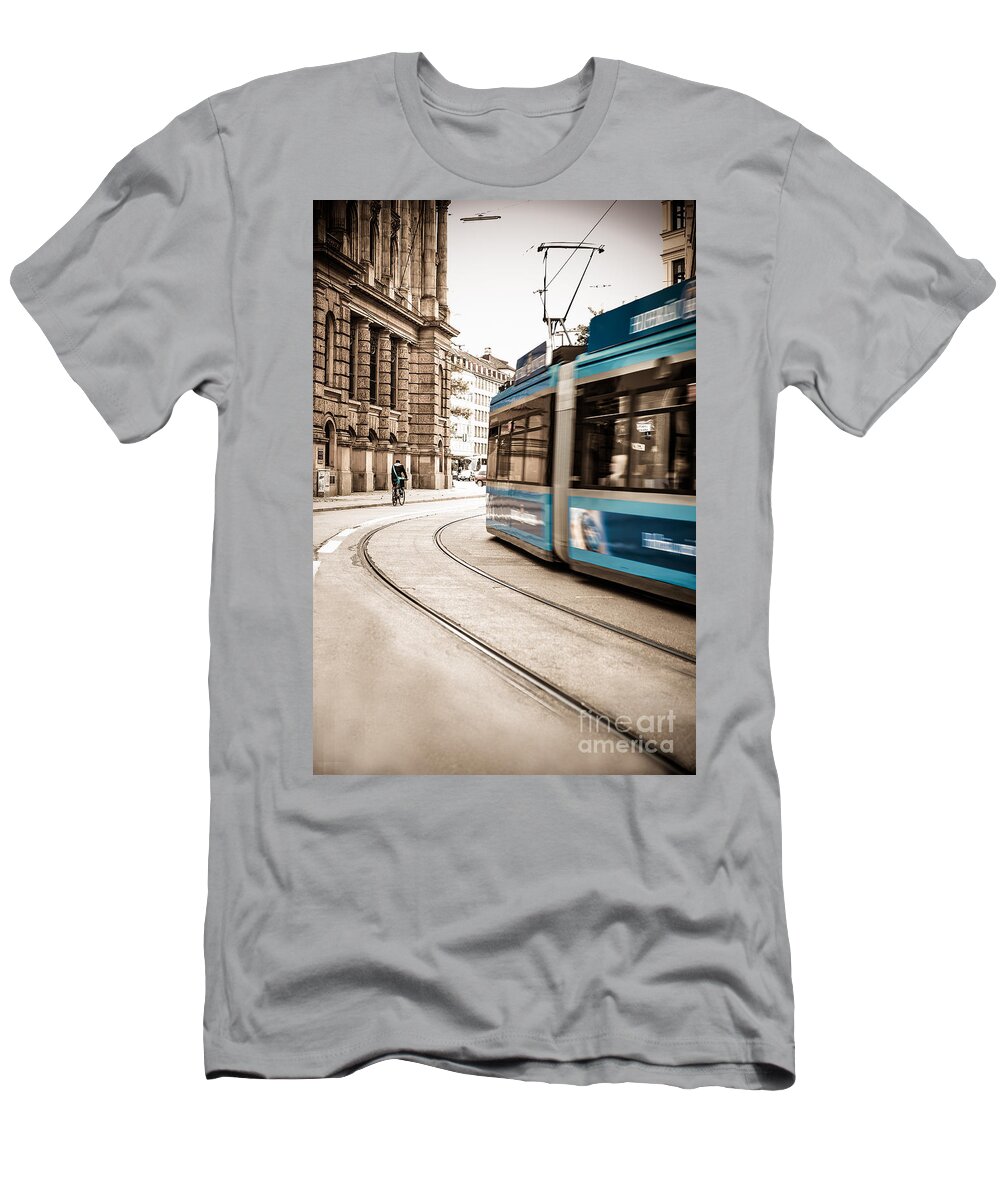 Ancient T-Shirt featuring the photograph Munich city traffic by Hannes Cmarits