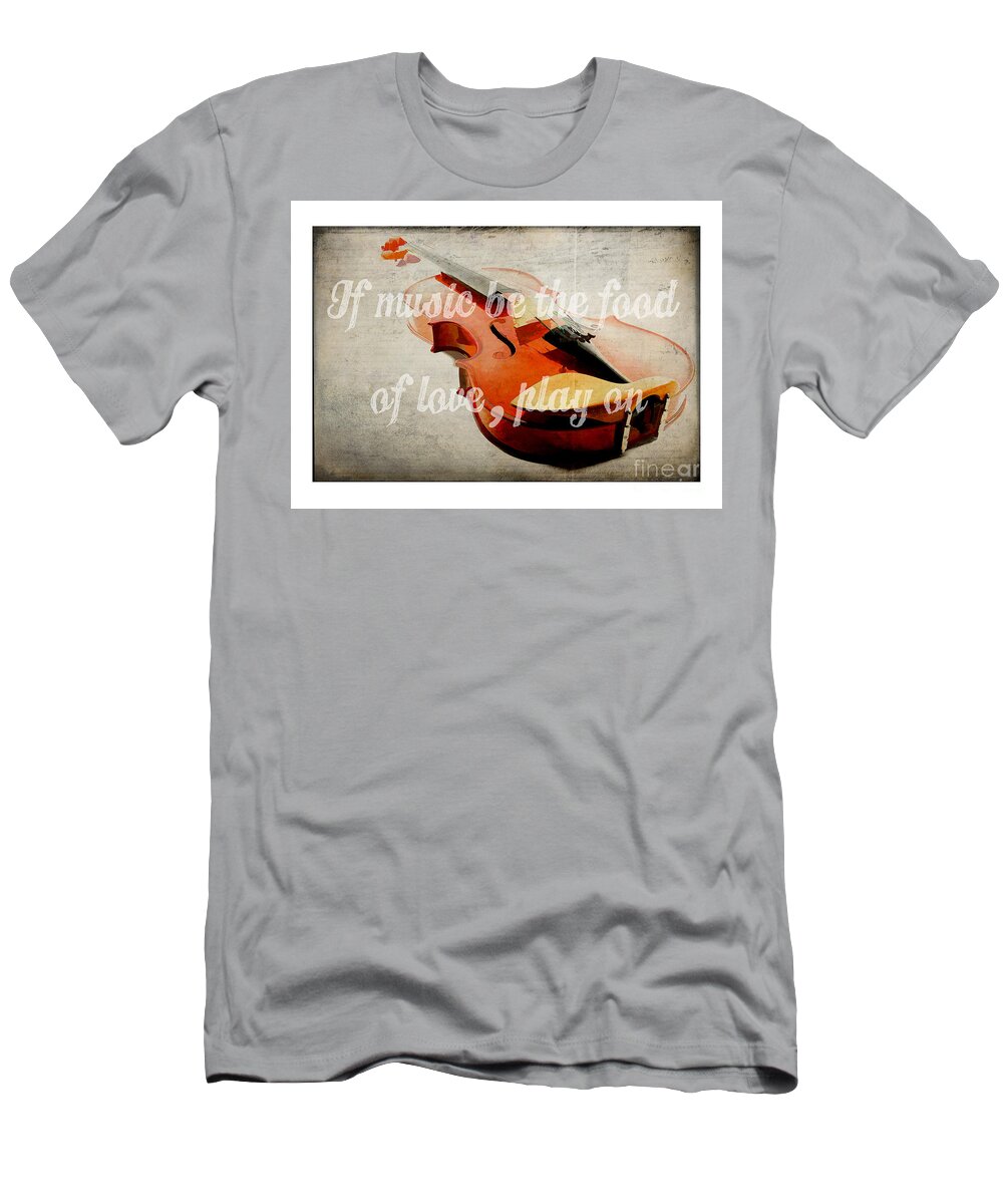 Music T-Shirt featuring the photograph Music Lover Card by Edward Fielding