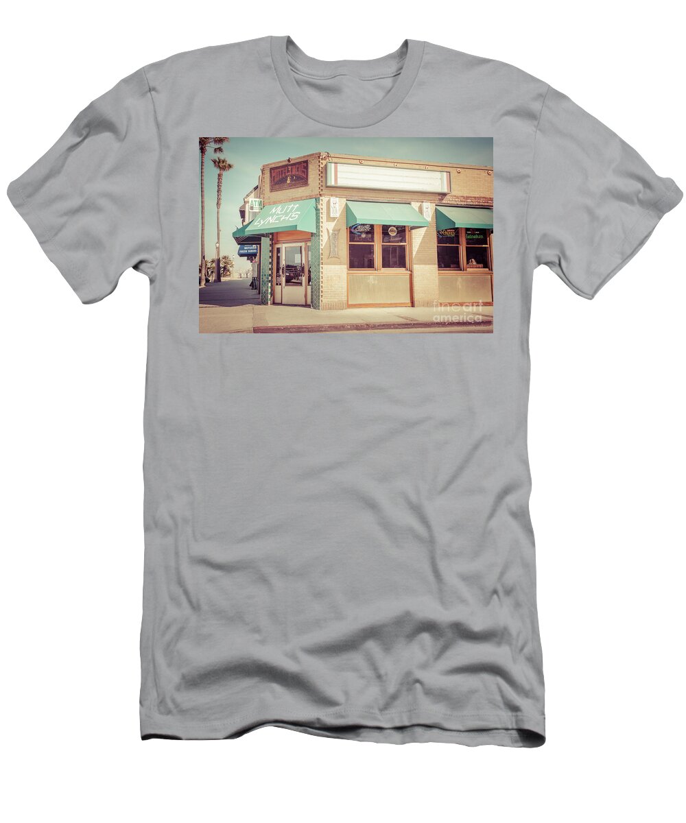 1950s T-Shirt featuring the photograph Mutt Lynch's Newport Beach Vintage Picture by Paul Velgos