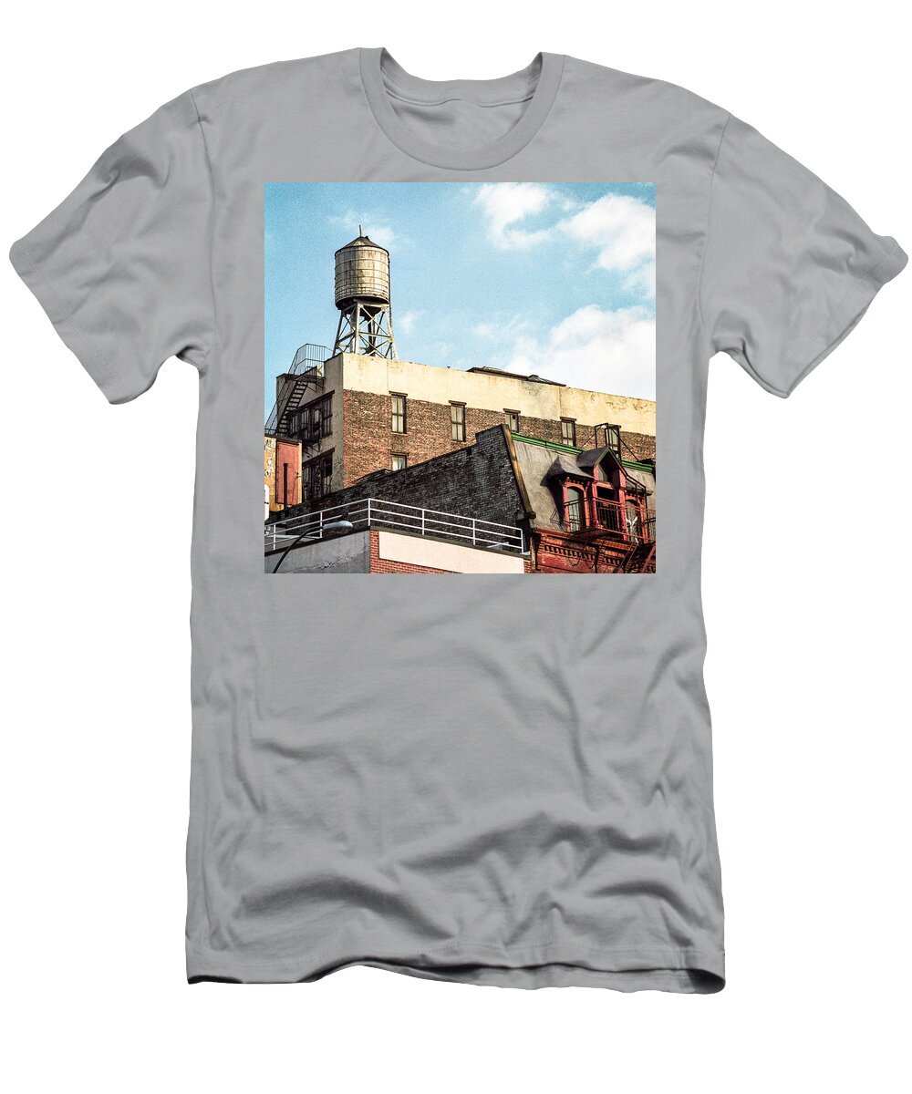 Water Tower T-Shirt featuring the photograph New York City Water Tower 2 by Gary Heller