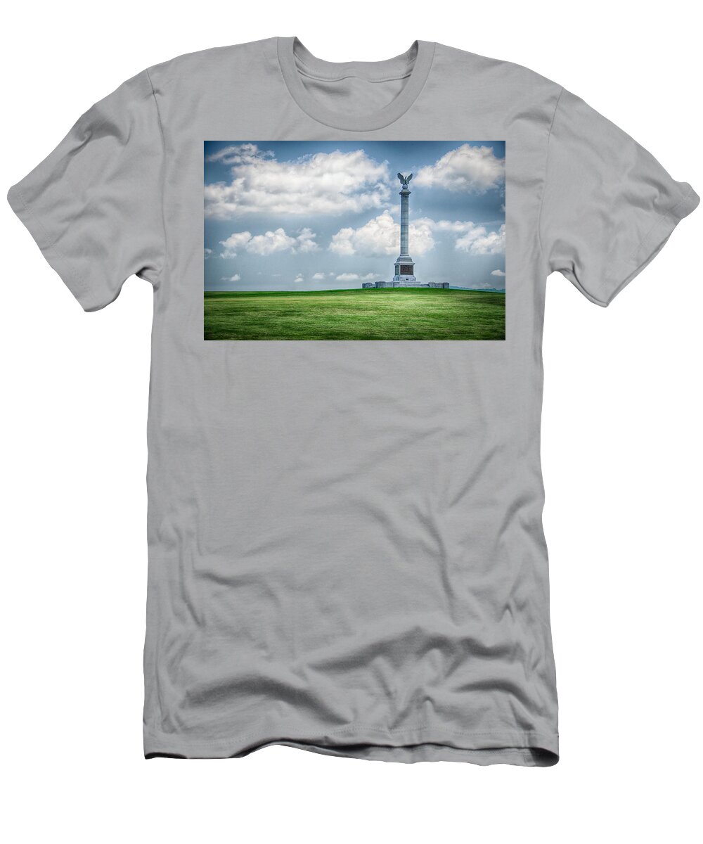 Antietam T-Shirt featuring the photograph New York State Monument by Guy Whiteley