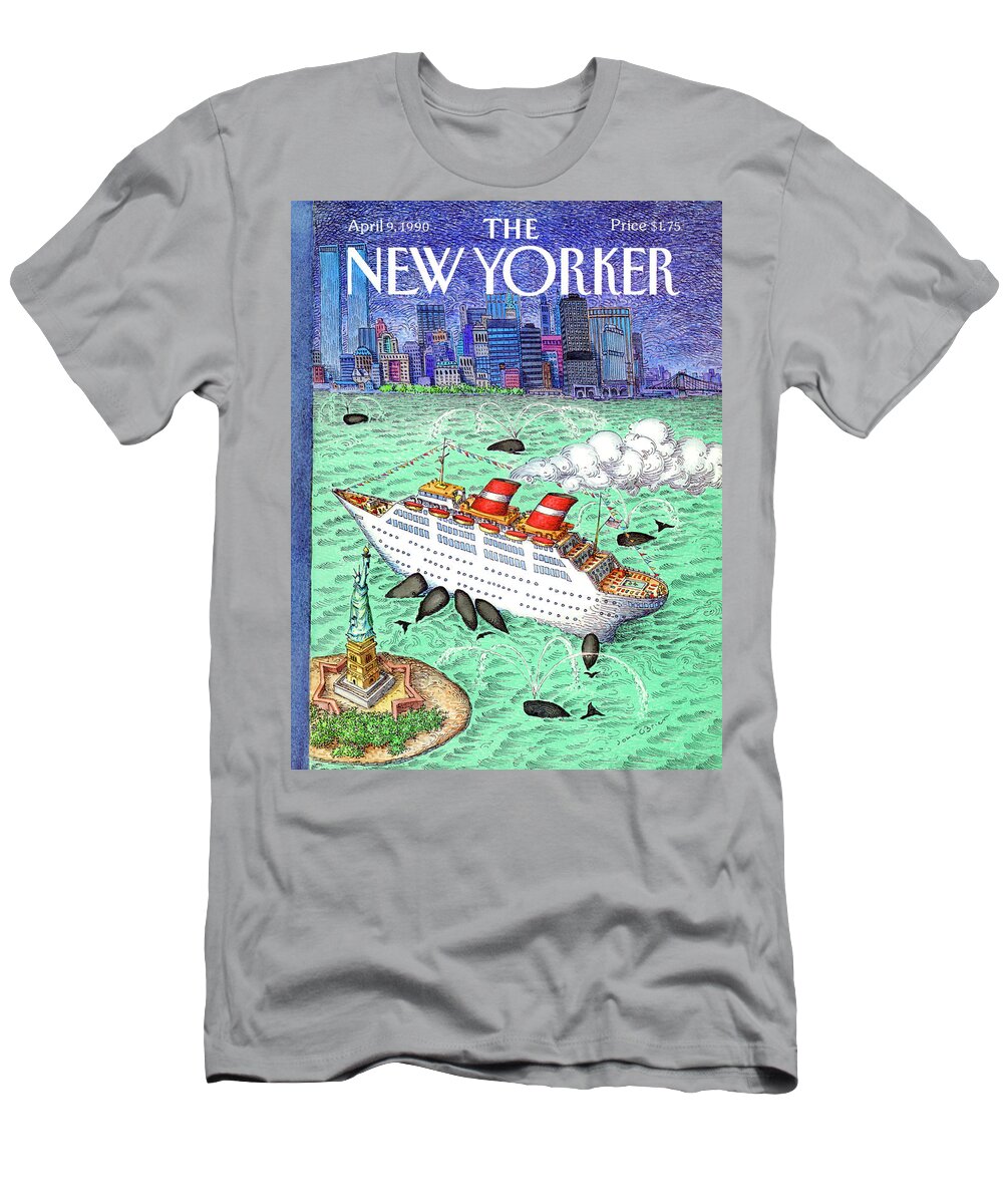 Animals T-Shirt featuring the painting New Yorker April 9th, 1990 by John O'Brien