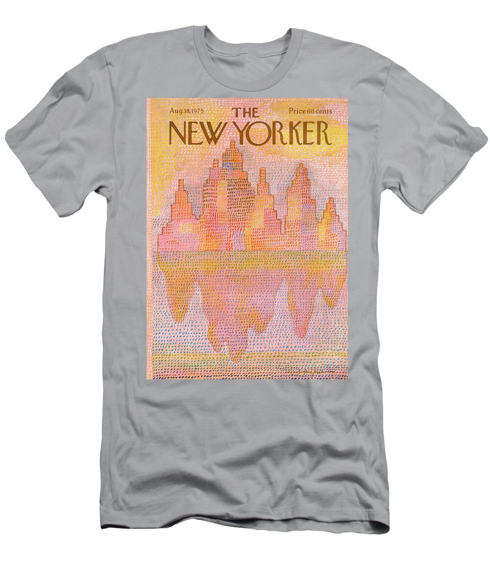 Heat T-Shirt featuring the painting New Yorker August 18th, 1975 by Eugene Mihaesco