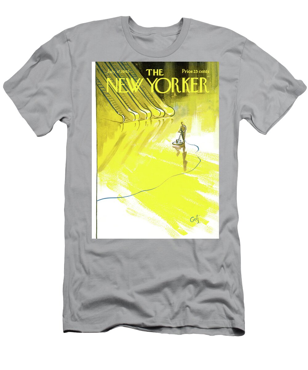 Work T-Shirt featuring the painting New Yorker July 17th, 1965 by Arthur Getz