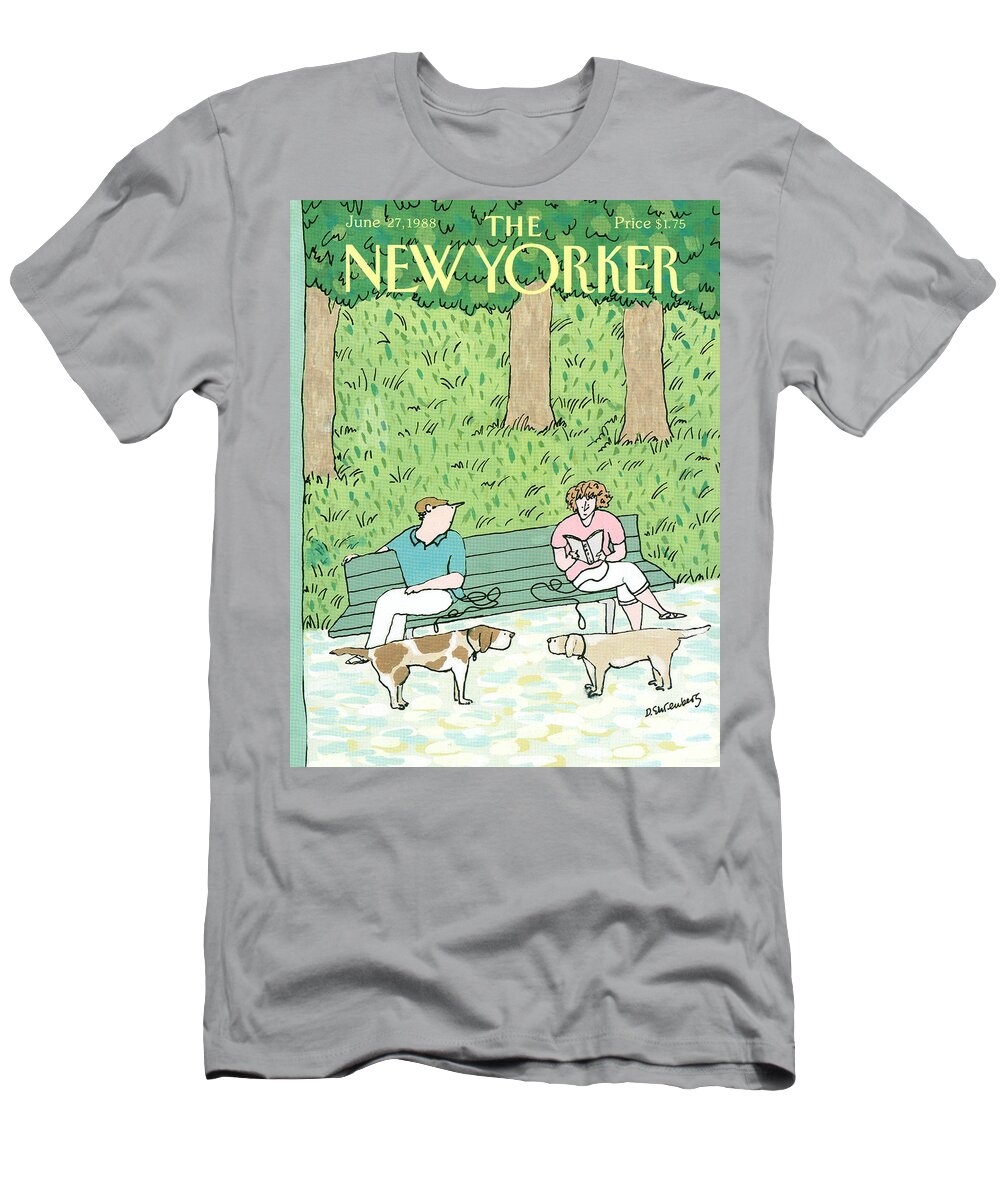Romance T-Shirt featuring the painting New Yorker June 27th, 1988 by Devera Ehrenberg