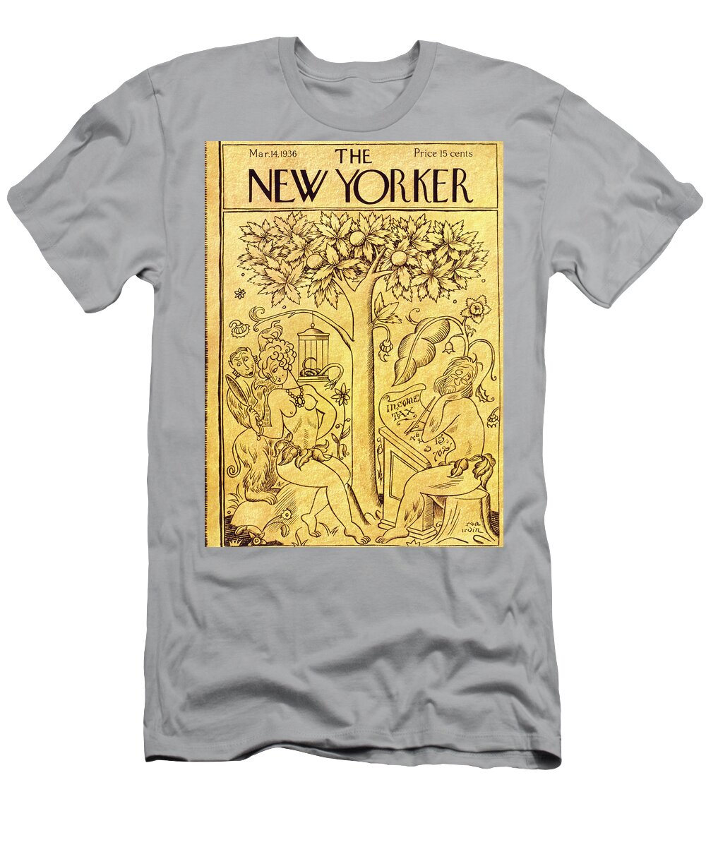 Animal T-Shirt featuring the painting New Yorker March 14 1936 by Rea Irvin