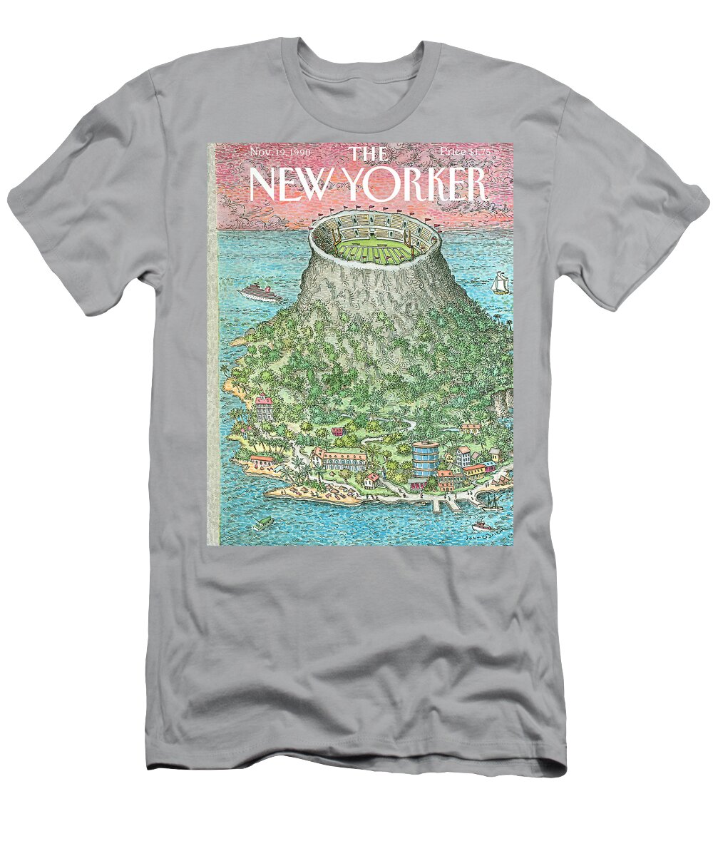 Leisure T-Shirt featuring the painting New Yorker November 19th, 1990 by John O'Brien