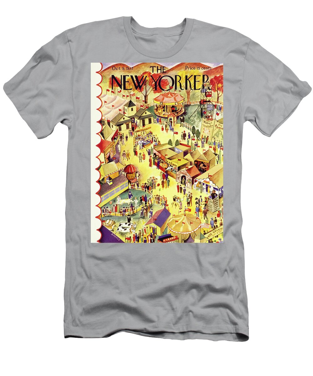 Entertainment T-Shirt featuring the painting New Yorker October 9 1937 by Ilonka Karasz