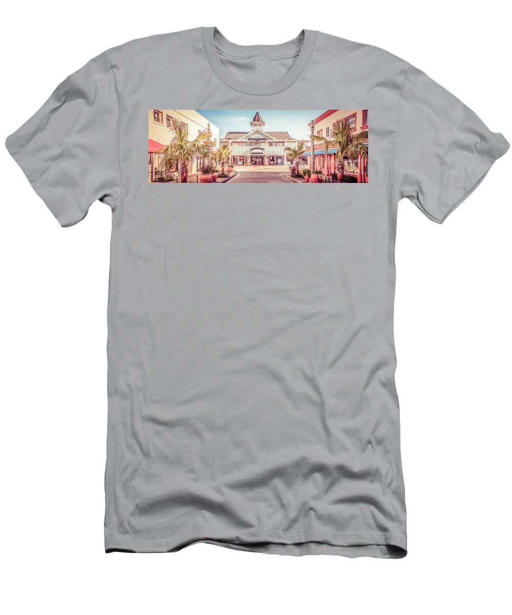 America T-Shirt featuring the photograph Newport Beach Panorama Photo of Balboa Main Street by Paul Velgos
