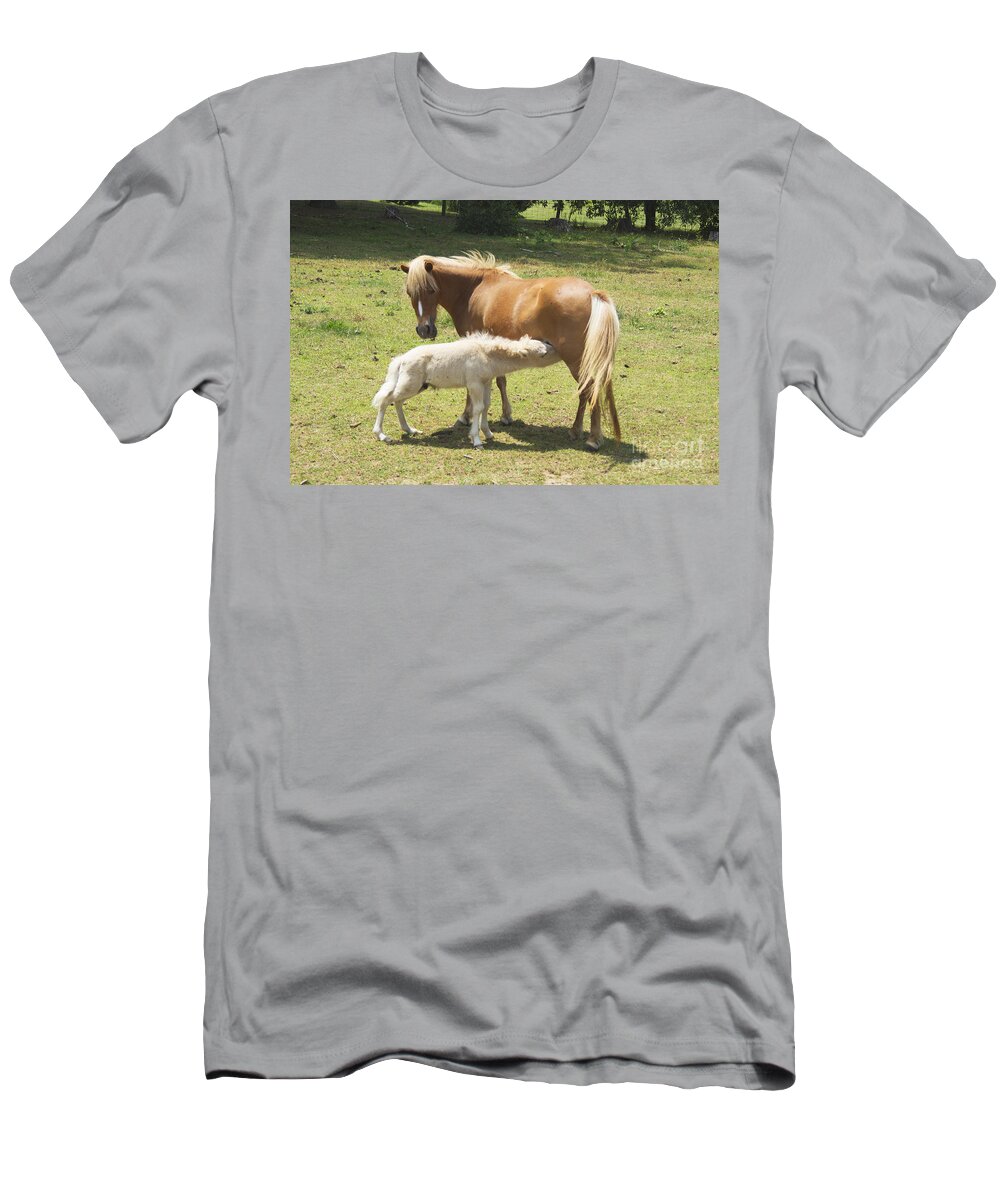 Shetland T-Shirt featuring the photograph No Horsing Around by M Three Photos