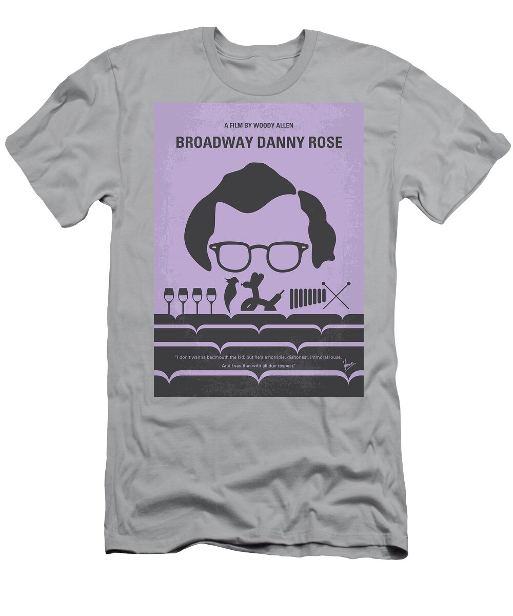 Broadway Danny Rose T-Shirt featuring the digital art No363 My Broadway Danny Rose minimal movie poster by Chungkong Art