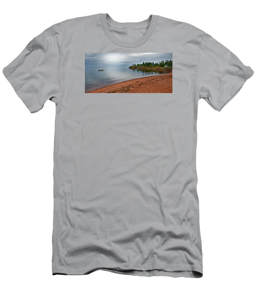 Pei T-Shirt featuring the photograph Northumberland Shore Nova Scotia Red Sand Beach by Ginger Wakem
