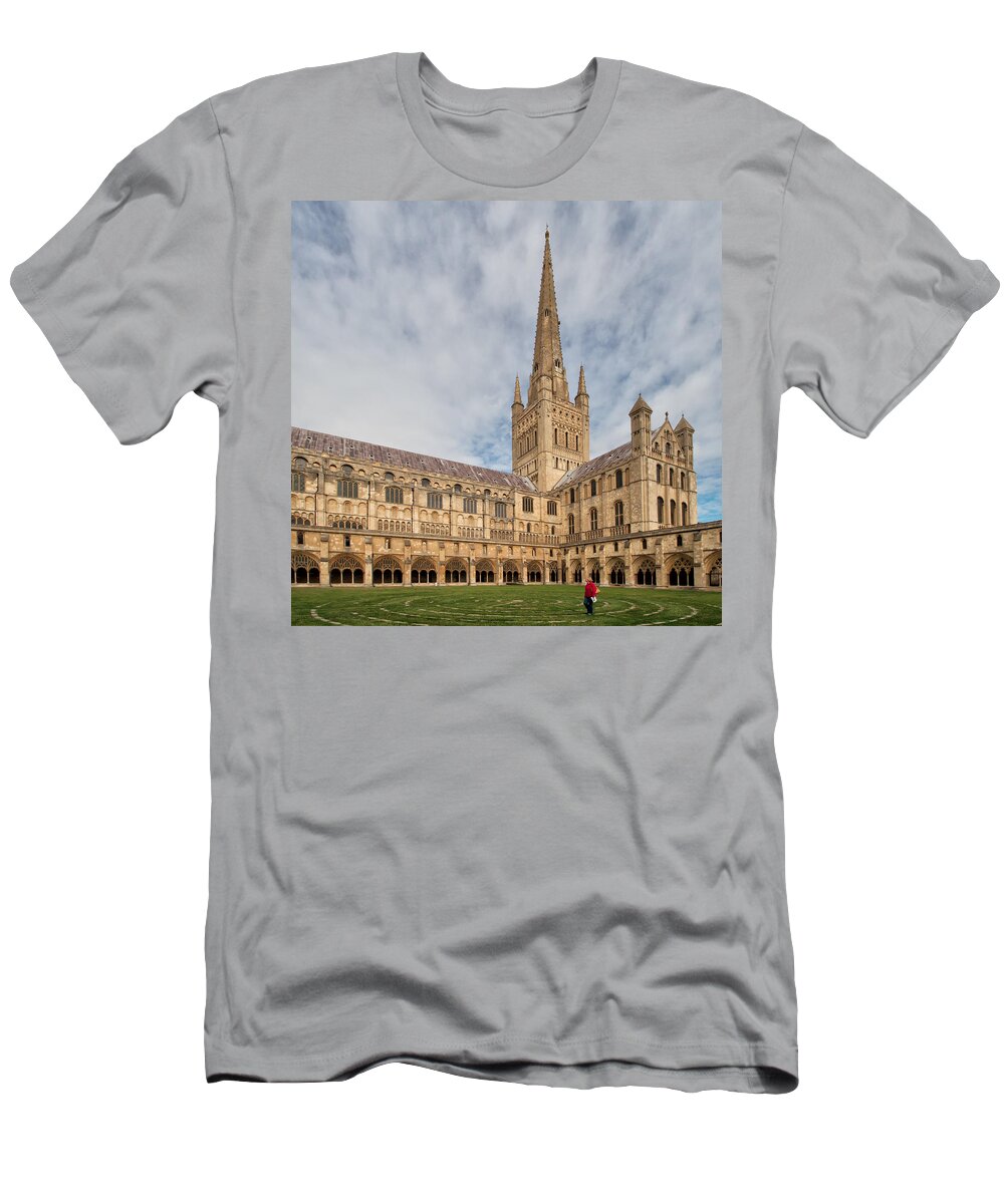 Shirley Mitchell T-Shirt featuring the photograph Norwich Cathedral by Shirley Mitchell