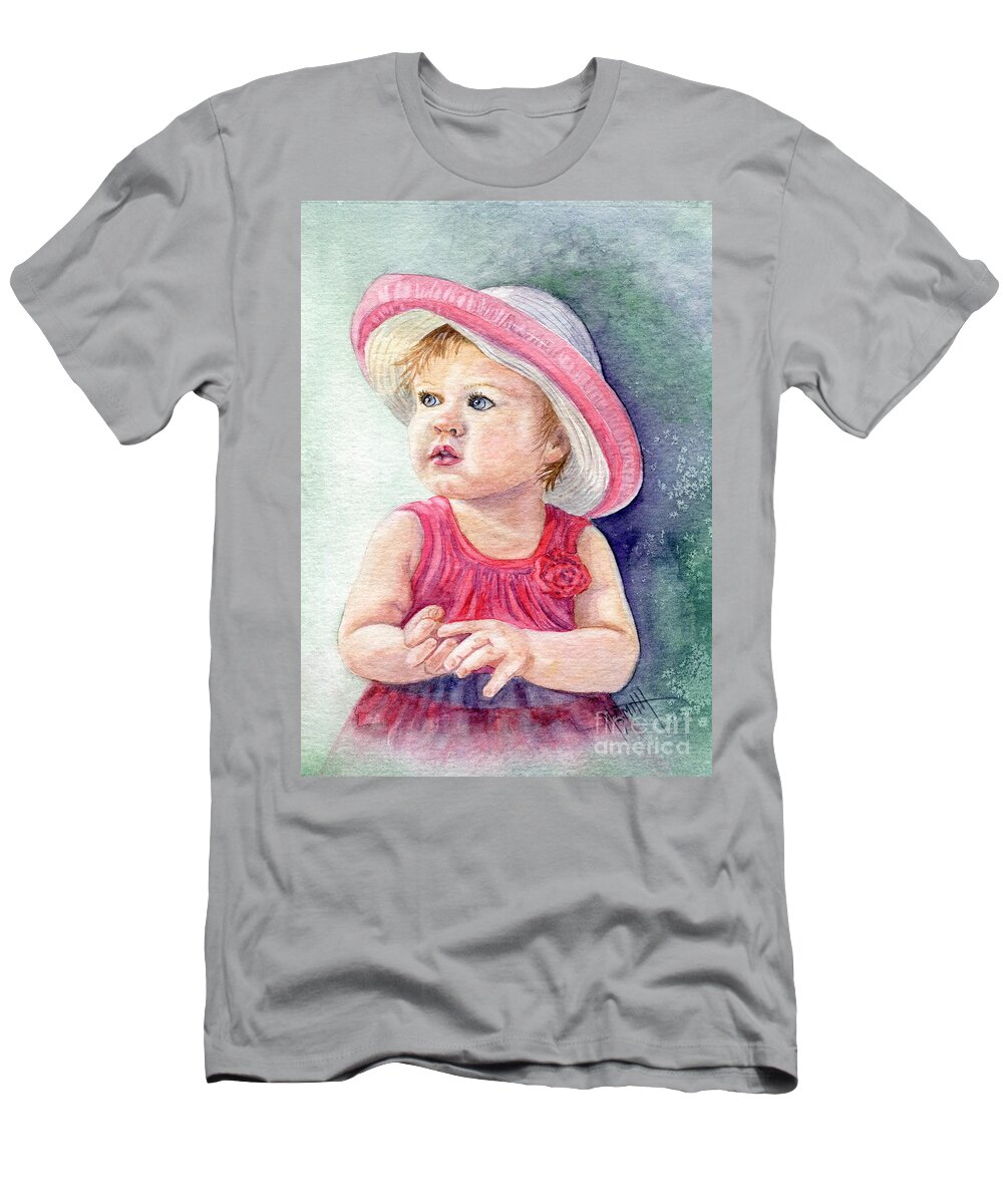 Baby Portrait T-Shirt featuring the painting Oh Baby by Marilyn Smith