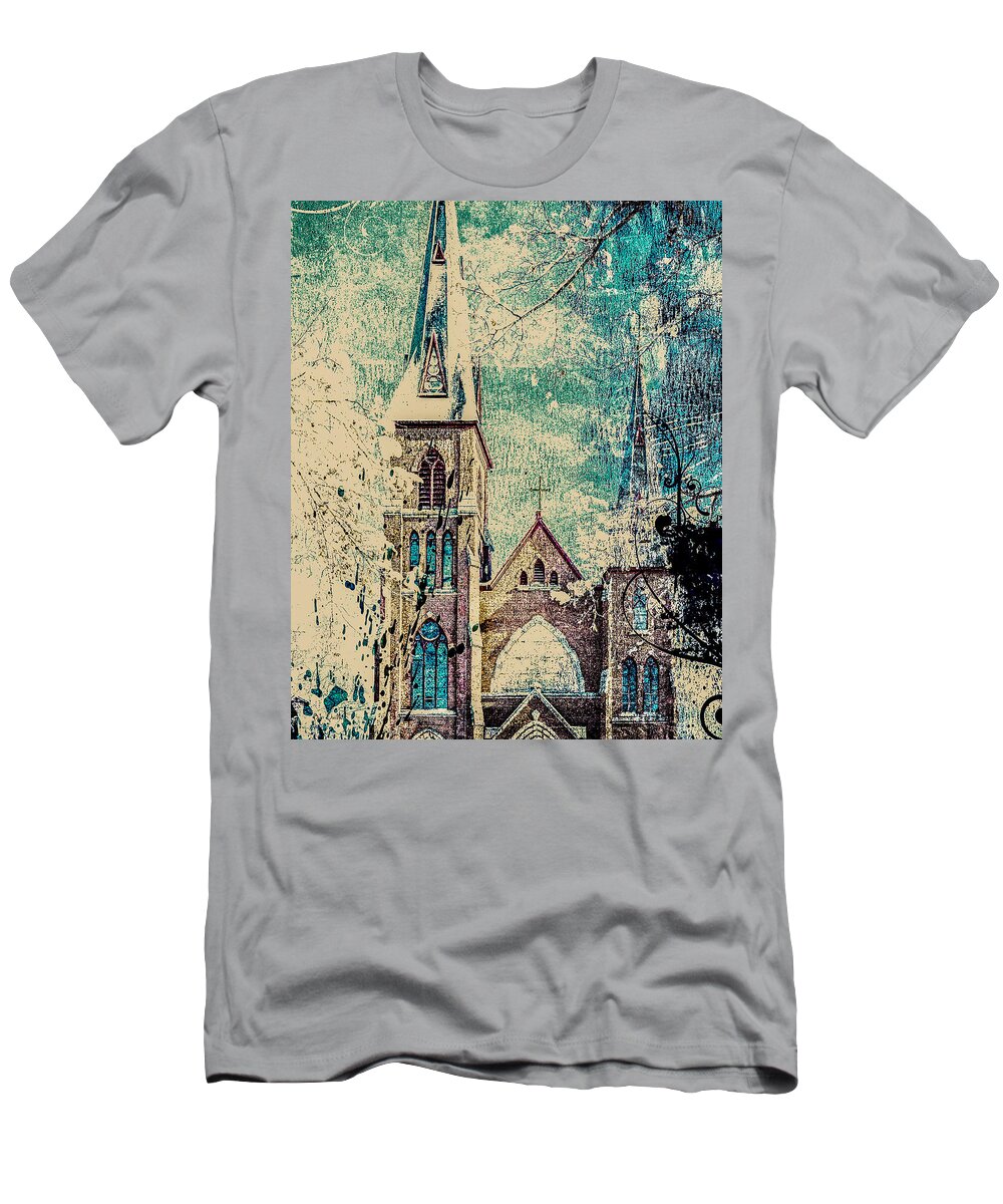 Abstract T-Shirt featuring the photograph Old Church by Bob Orsillo