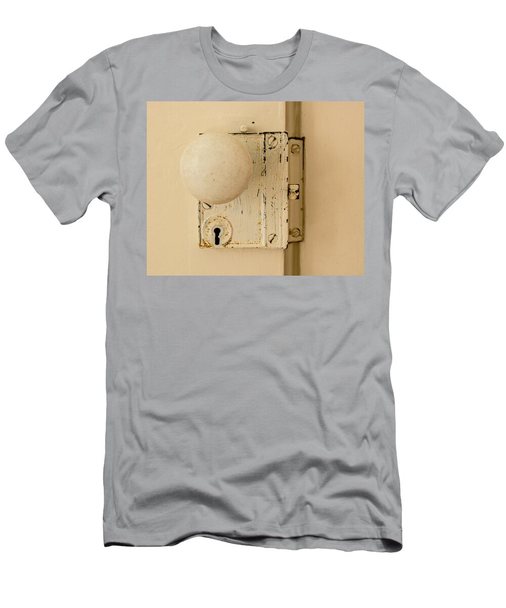 Old T-Shirt featuring the photograph Old Lock by Photographic Arts And Design Studio