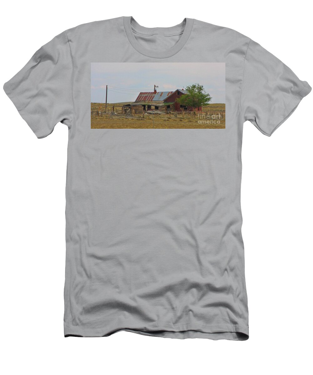 Old Vacant Country Property T-Shirt featuring the photograph Old Vacant Country Property by John Malone