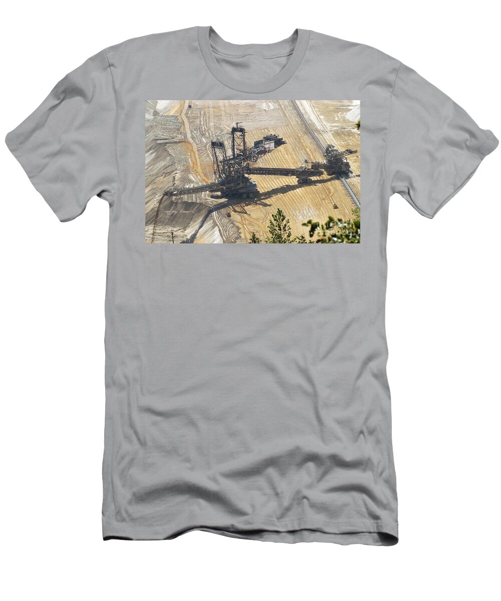 Prott T-Shirt featuring the photograph Open Pit Brown Coal Mining 6 by Rudi Prott