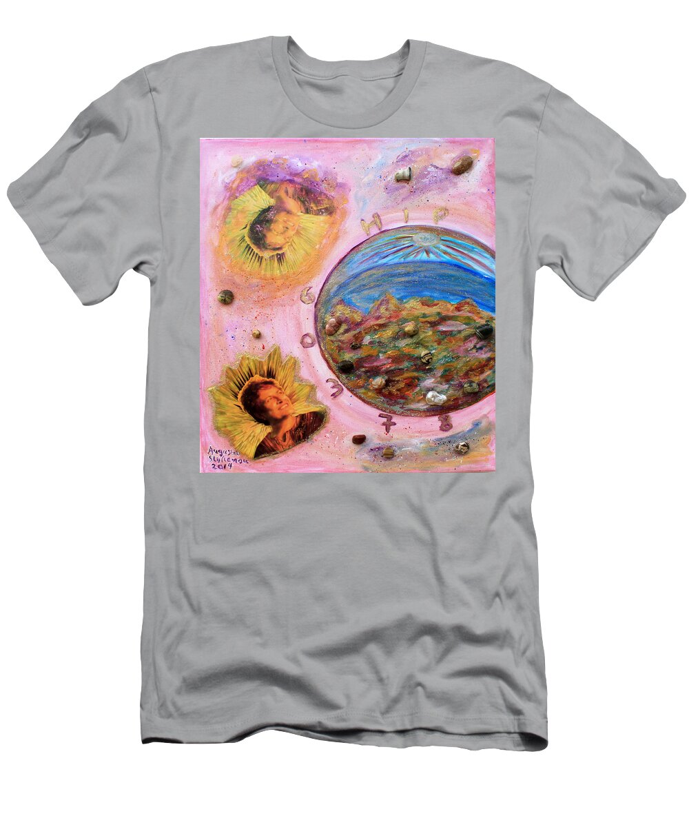 Augusta Stylianou T-Shirt featuring the painting Order Your Birth Star by Augusta Stylianou