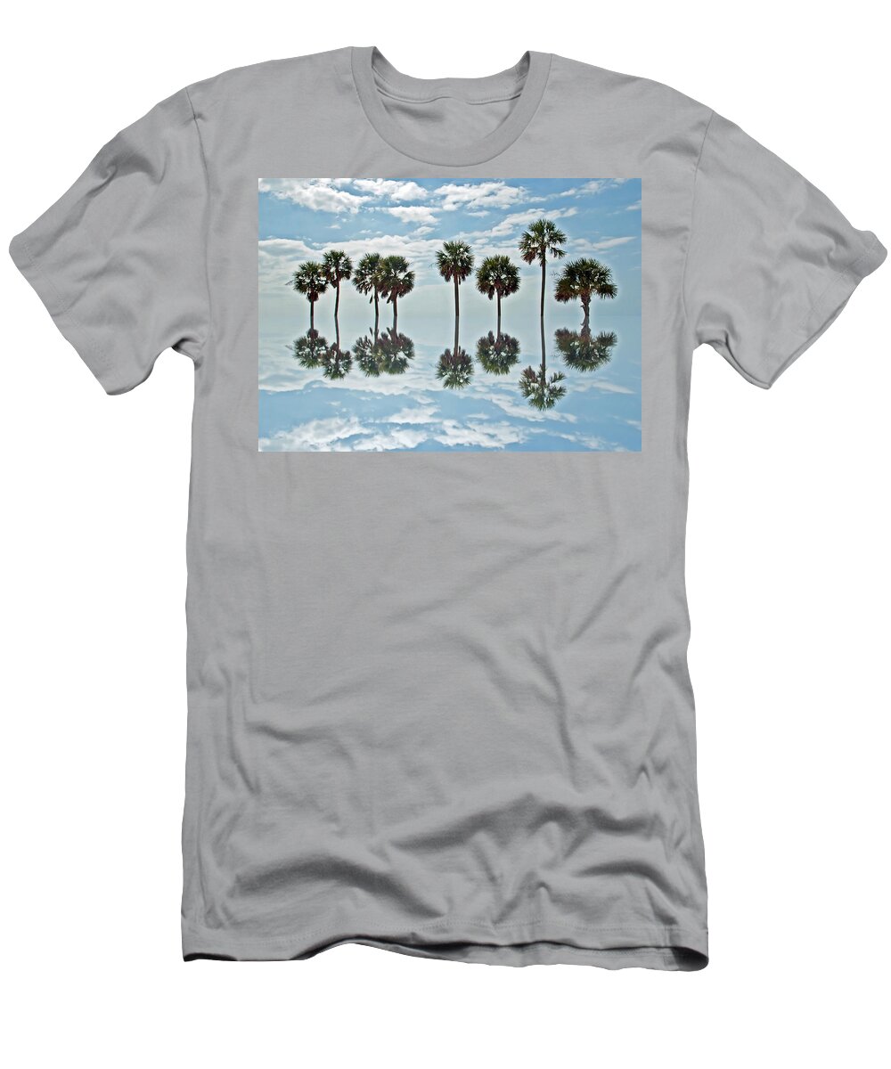 Palm Tree T-Shirt featuring the photograph Palm Tree Reflection by Aimee L Maher ALM GALLERY
